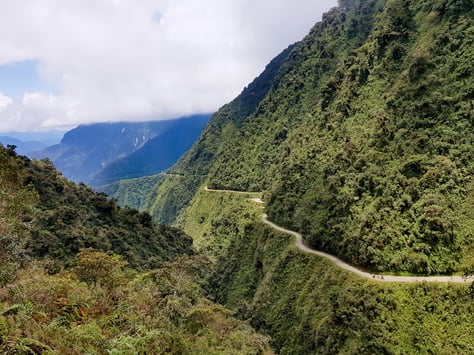 North Yungas Road in Bolivia