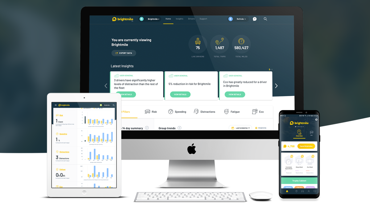 Brightmile app and dashboard